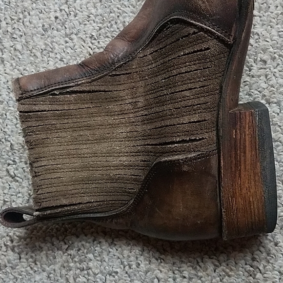 Corral square toe leather Western biker ankle zip boot sz11 - Picture 6 of 12